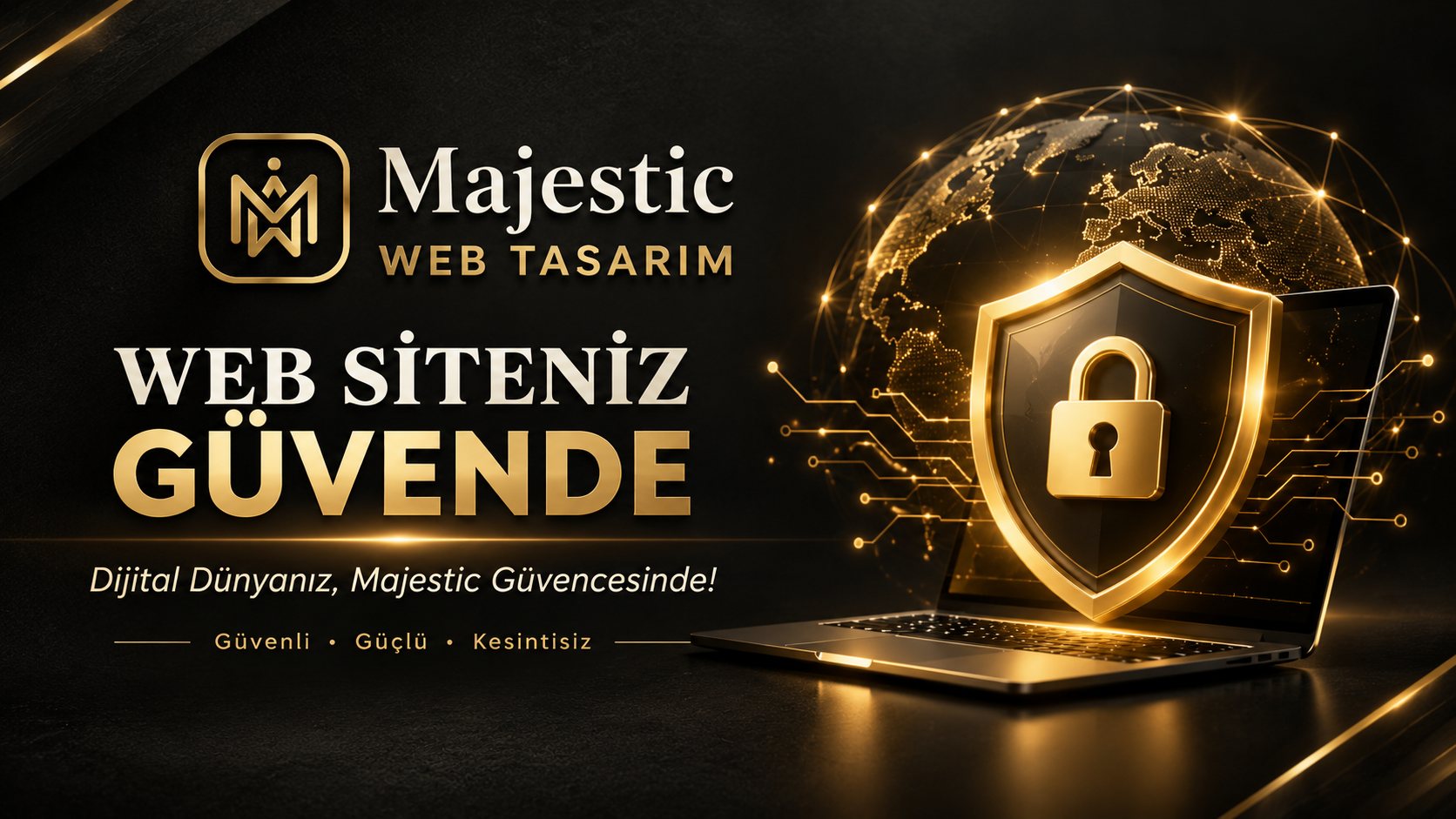 Web siteniz güvende — dijital dünyanız Majestic güvencesinde